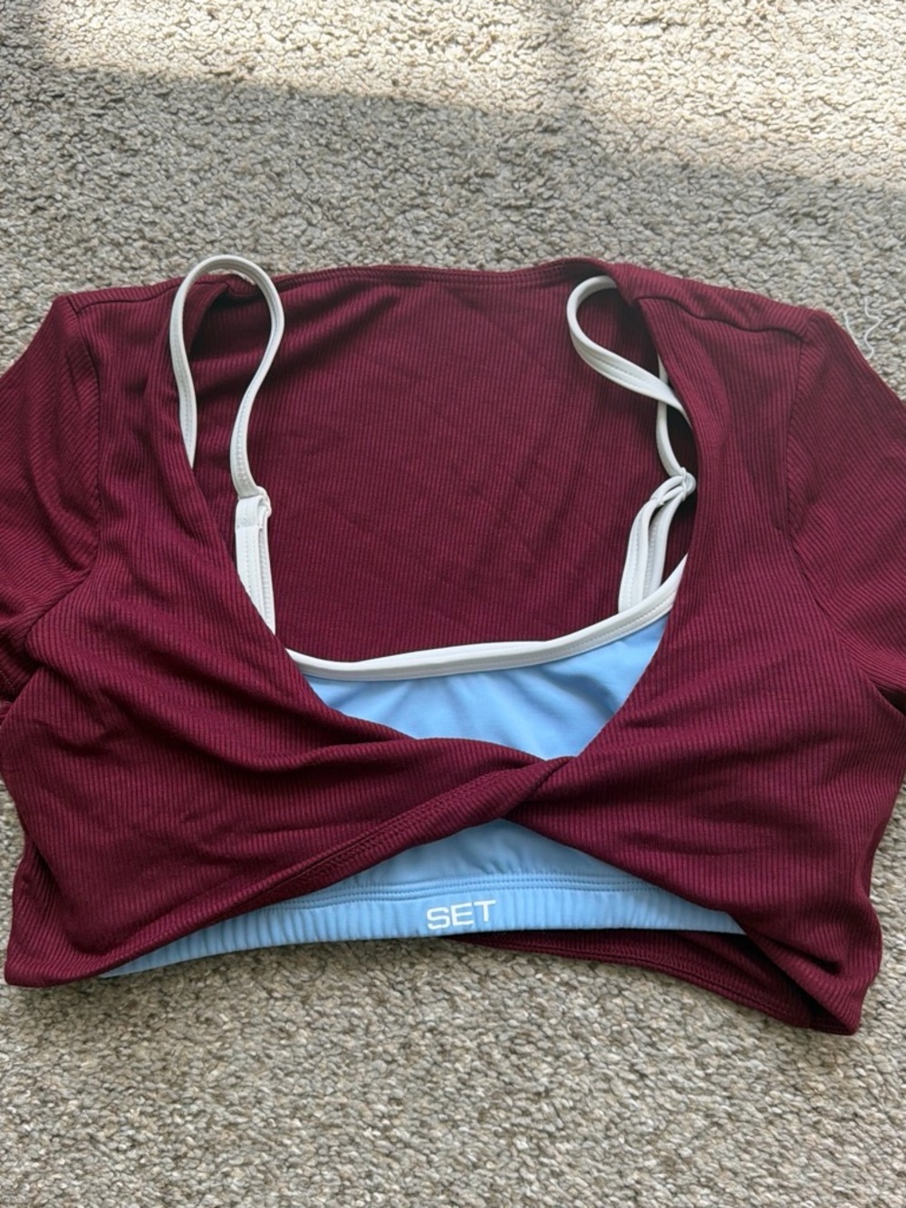 SET ACTIVE AERALINE™ BREATHE CAP SLEEVE UNDER BRA - COASTER size small